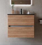 Тумба подвесная SANCOS Urban 590х450х550, c двумя ящиками оснащенными доводчиками, дуб галифакс натуральный , арт. UR60EG