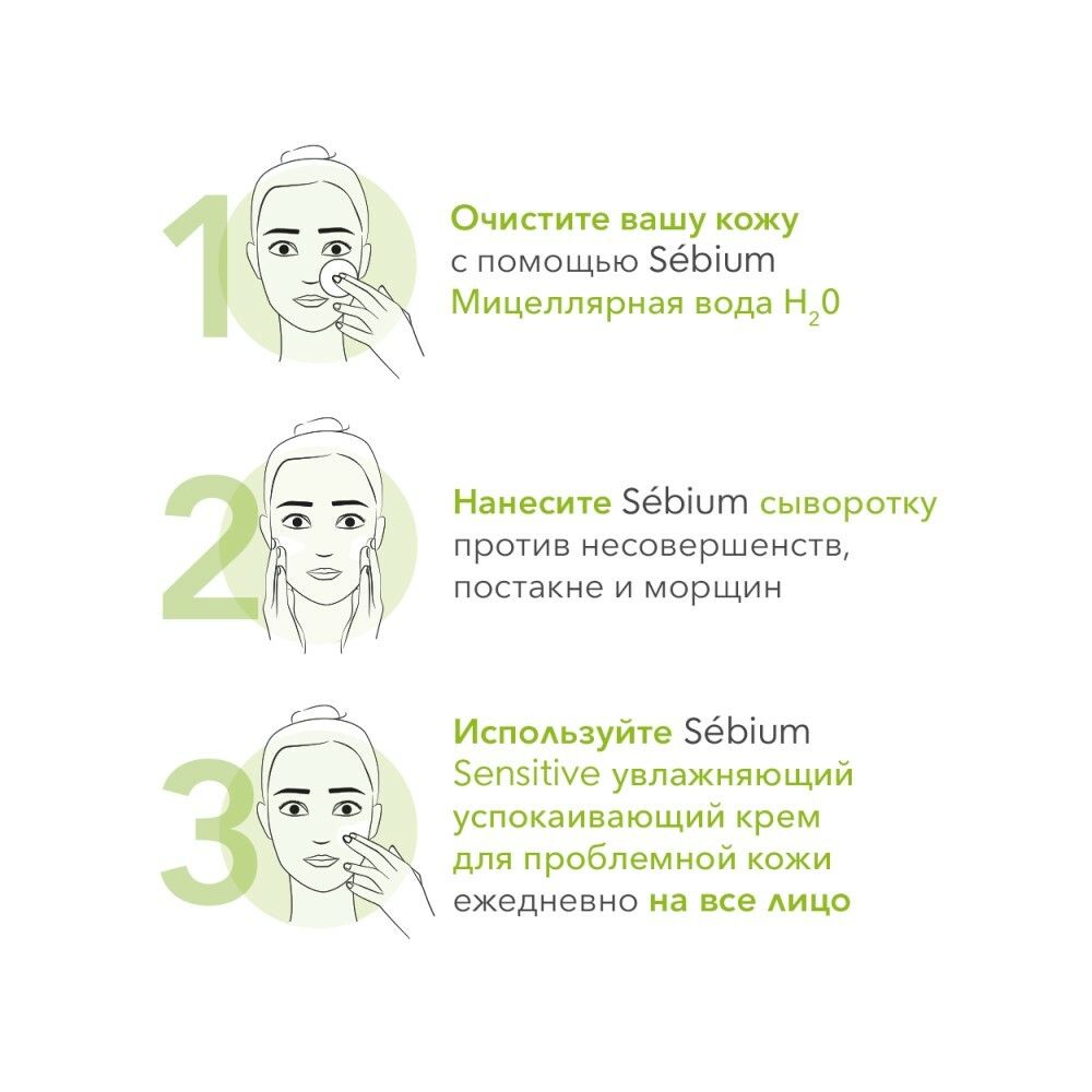 Bioderma Sebium Serum Сыворотка против несовершенств, постакне и морщин, 30 мл