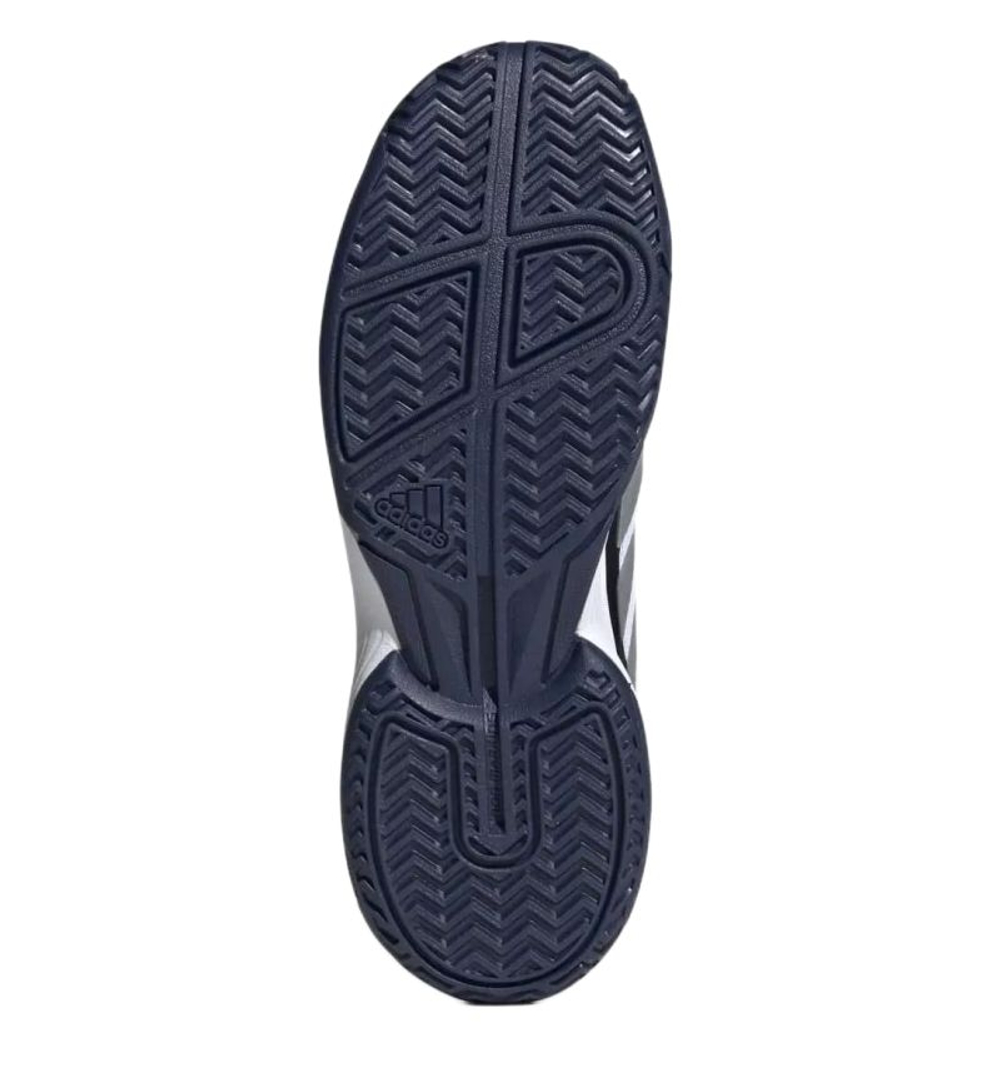 Детские кроссовки для Падел Adidas Kids Crazyquick - cloud white/silver metallic/dark blue