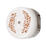 Распределительная коробка 78 мм, керамика, цвет белый, декор D206/2 (4 кабельных ввода в комплекте) B1-521-01-D206/2-K