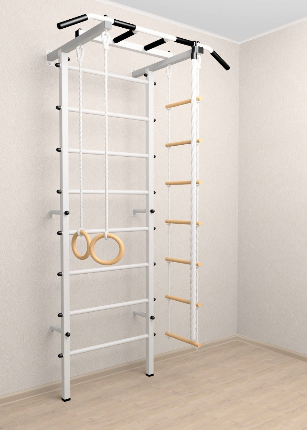 Шведская стенка Sv Pro 801 (Турник Pro/Канат/Кольца/Лестница)