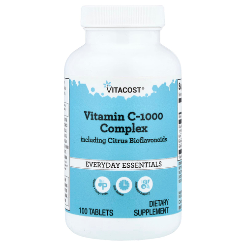 Vitacost, комплекс витамина C-1000 с цитрусовыми биофлавоноидами, 100 таблеток