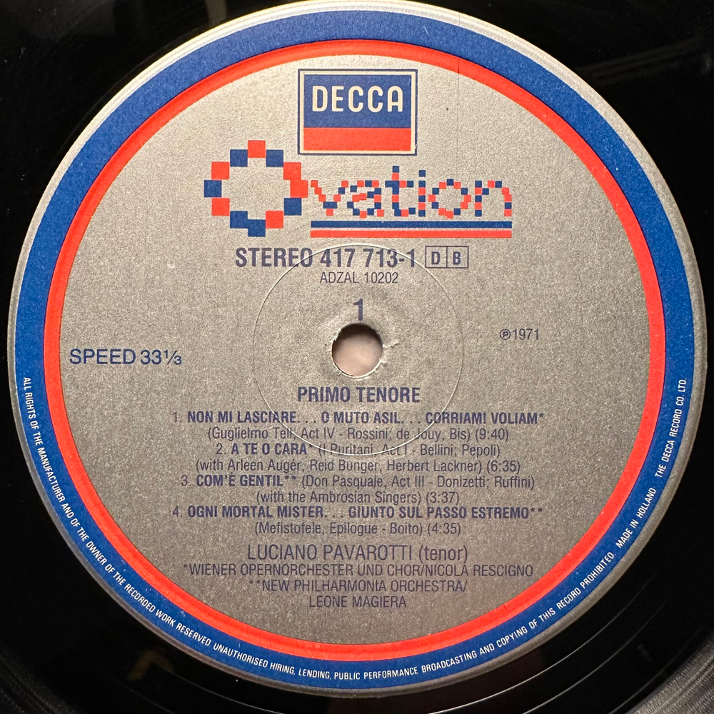 Pavarotti - Primo Tenore (Голландия 1987г.)