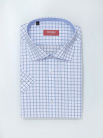 Сорочка мужская VESTER короткий рукав, клетка, хлопок, пэ 860141 46