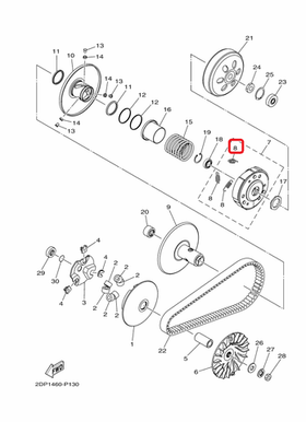 2DP-E6626-00 (BB8-E6626-00). SPRING, CLUTCH WEIGHT 1.  for Yamaha N-Max, NMX