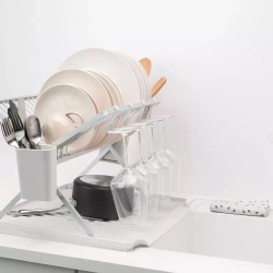 Brabantia - Складная сушилка для посуды 51х42см светло-серая / артикул   139444  / GTIN 8710755139444
