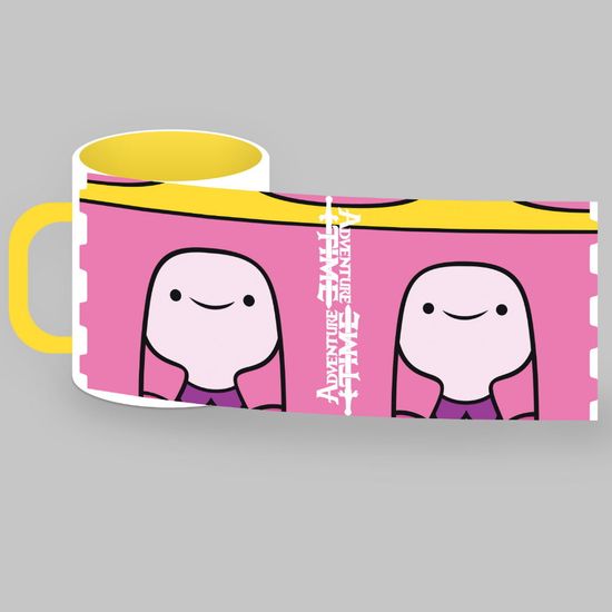 ружка керамическая Время Приключений, Принцесса Жвачка, 330 мл (желтый)