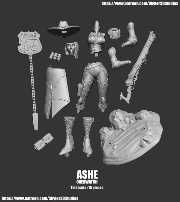 Эш Ashe Overwatch Фигурка