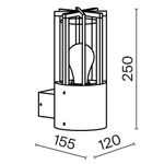 Уличный настенный светильник Outdoor O453WL-01GF