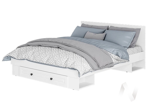 Кровать 1.6 КР-16 МС Софт (с настилом) (белый/эмаль белая F26)