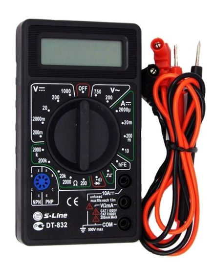 Мультиметр цифровой DT832 с диодной прозвонкой