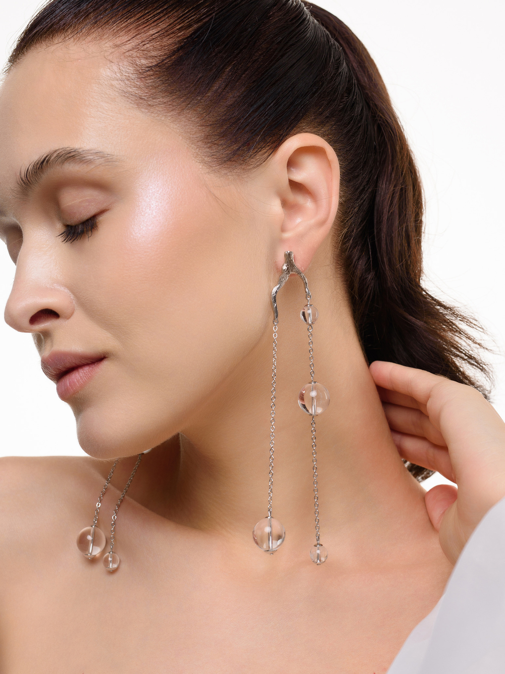 Серьги "Branches" Silver