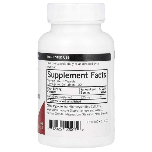 Kirkman Labs, ДМГ (Диметилглицин), 125 мг, 100 капсул