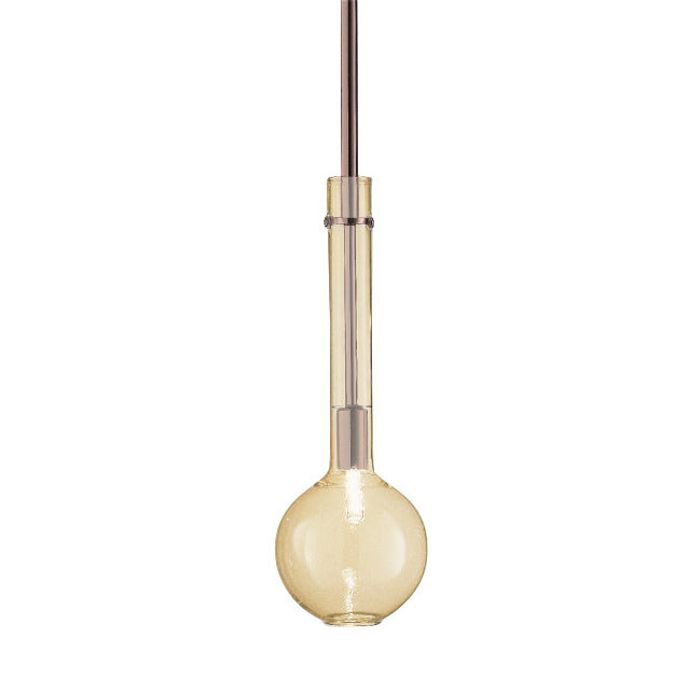 Подвесной светильник Selene Illuminazione Ampolla amber/copper 2804-024025