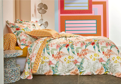 Постельное белье 2 спальное евро Blanc des Vosges Bora Bora Corail Франция