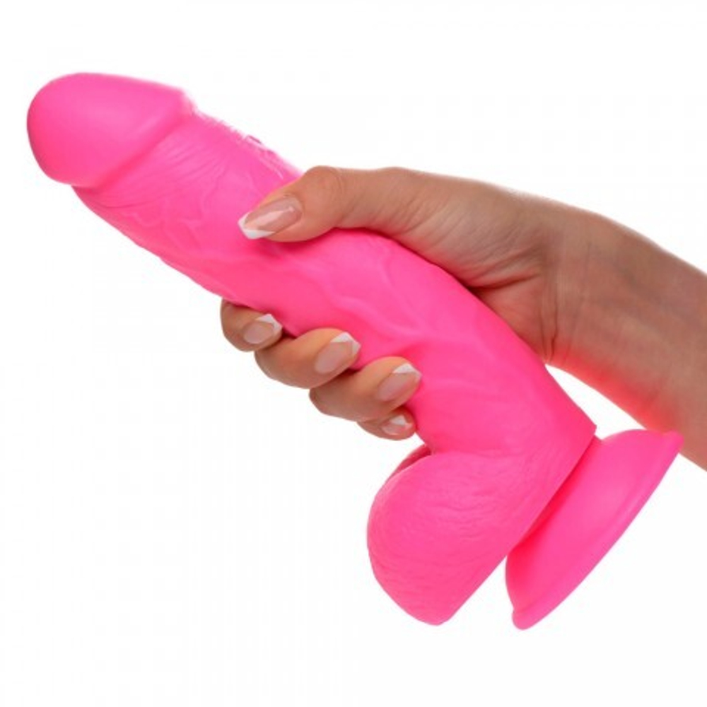 Реалистичный фаллоимитатор на присоске Pop Peckers (22,8×4,8 см) розовый