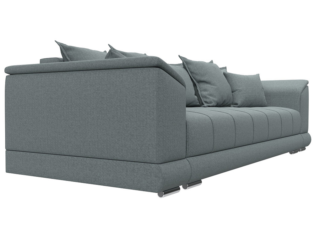 Диван прямой НордСтар НПБ, Амур 07 серый, Рогожка, 129446