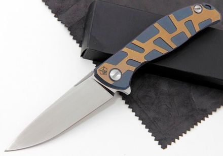 Нож Широгоров Флиппер 95 Elmax Т узор сатин КАСТОМ