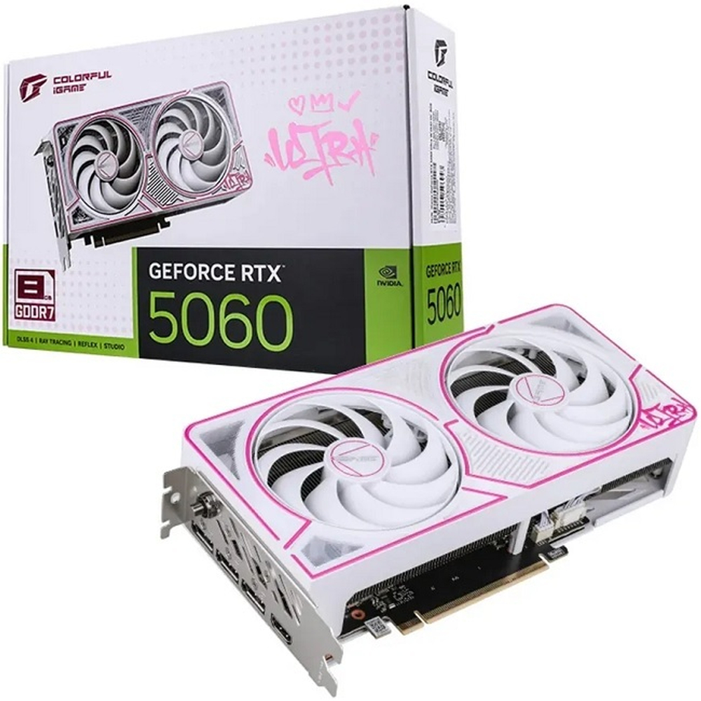 Видеокарта Colorful GeForce RTX 5060 Ultra W DUO OC 8GB-V 8GB (RTX 5060 ULTRA W DUO OC 8GB-V)