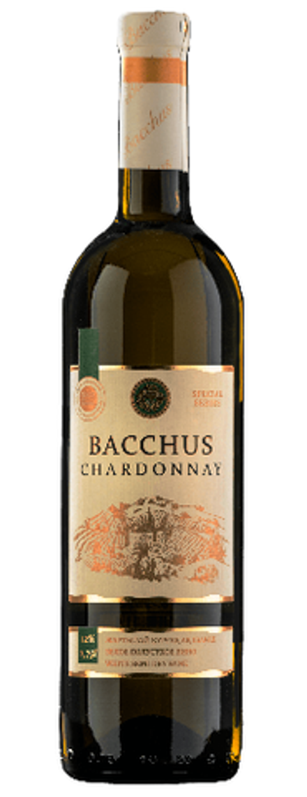 Вино Bacchus Chardonnay белое полусухое 0,75 л