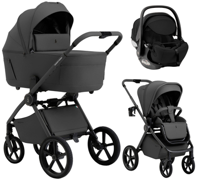 Коляска 3 в 1 Sweet Baby SBL Elegante Therma Colore + автокресло Premier Black Dark Grey