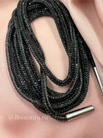 Шнур черный со стразами 1,4 м