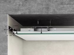 Потолочный теневой карниз Gips черный матовый, 3000x43,8x44,1 мм