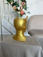 Кашпо Кошка Гипсовая голова Ваза скульптура горшок