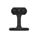 Черная эрекционная насадка на пенис - 6,2 см.