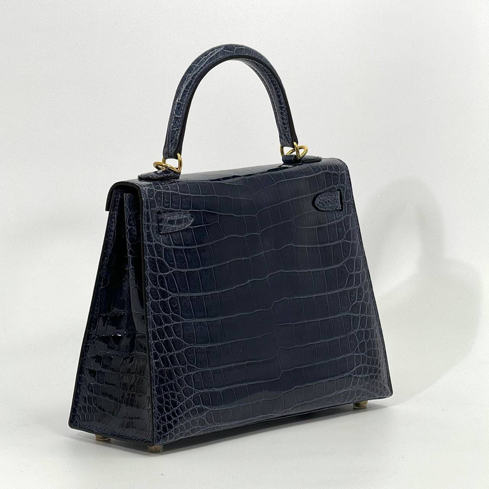 Сумка Hermes из кожи крокодила 25 см