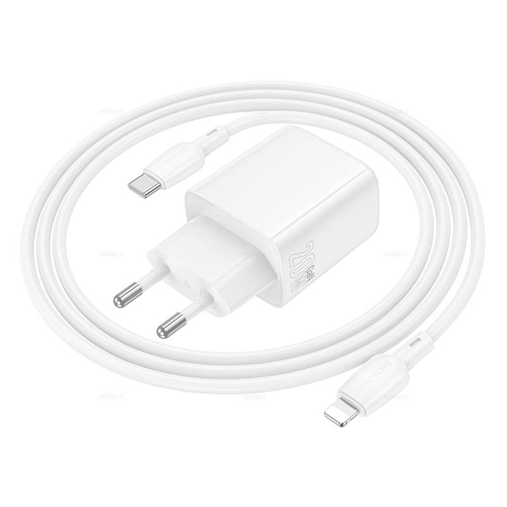 BN27 Fuente PD20W+QC3.0 зарядное устройство набор (Type-C на Lightning) (white)