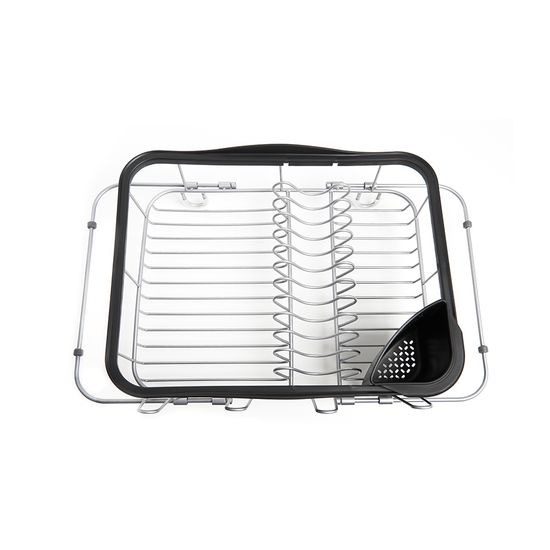 Сушилка для посуды sinkin, 28х14х47 см, черный, никель