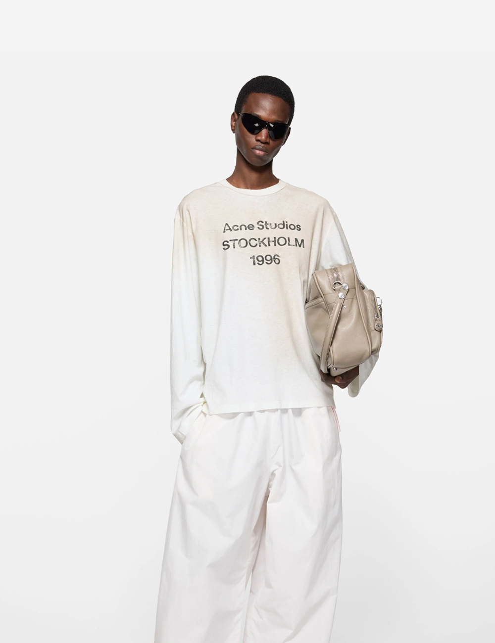 Acne Studios Logo Long Sleeve T-shirt "White"