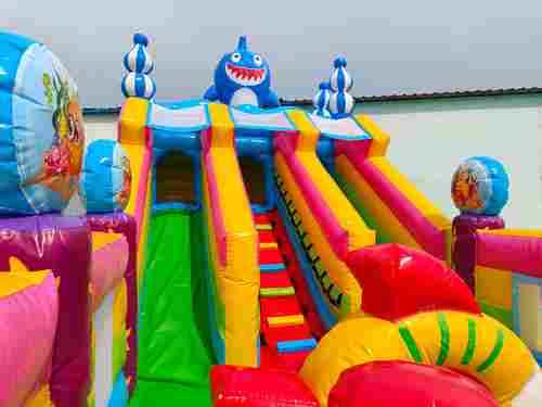 Коммерческий надувной батут с горкой «В гостях у моря 2», 8*4*5 м