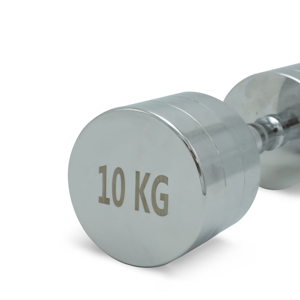 Гантель UNIX Fit PRO круглая хромированная 10 кг, 2 шт.