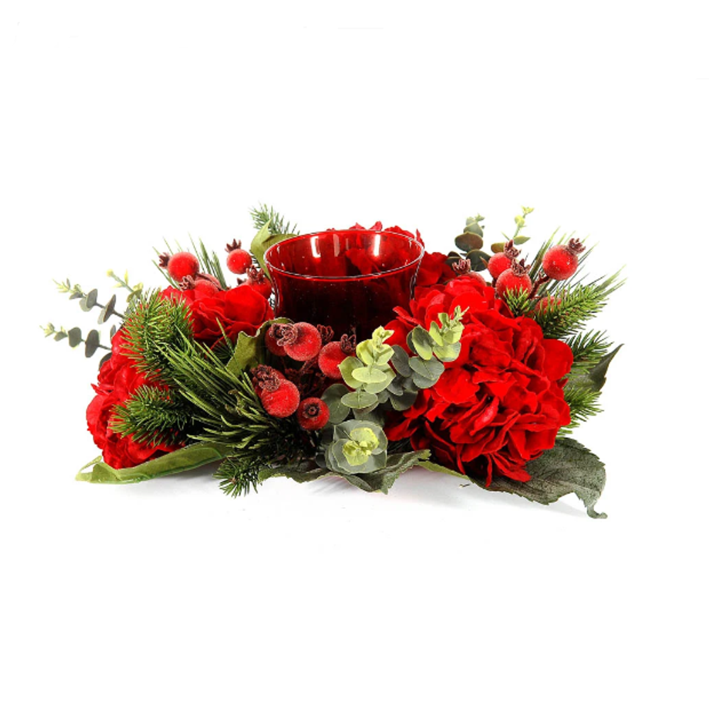 Подсвечник с гортензиями [Арт. 97043]