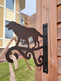 Кронштейн для кашпо Собачка, держатель для фонаря, кашпо подвесное