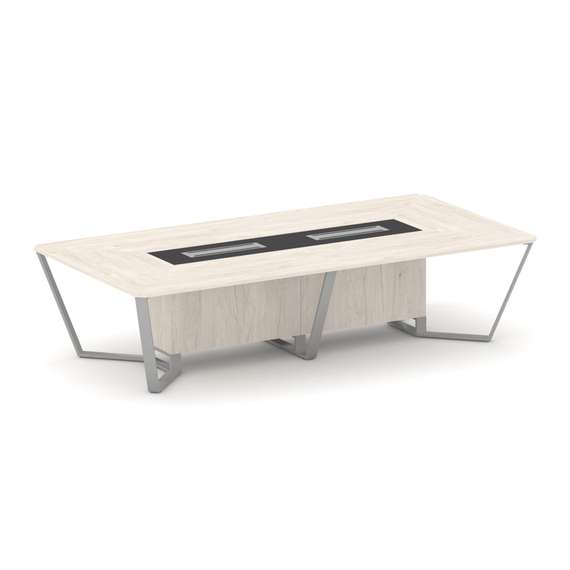 Steel Meet Стол переговорный прямоугольный KMK-PR.B.SP-12 Денвер Светлый/Графит Глянец/Металл Серый