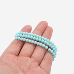 Хрустальный жемчуг, оттенок "Мятный макарун", шар 4,2мм