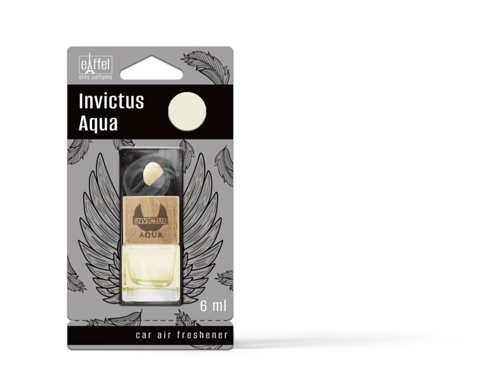 Ароматизатор подвесной  Aroma Glass  линейки  Eiffel elite perfume  Invictus Aqua 6 мл (FOUETTE)