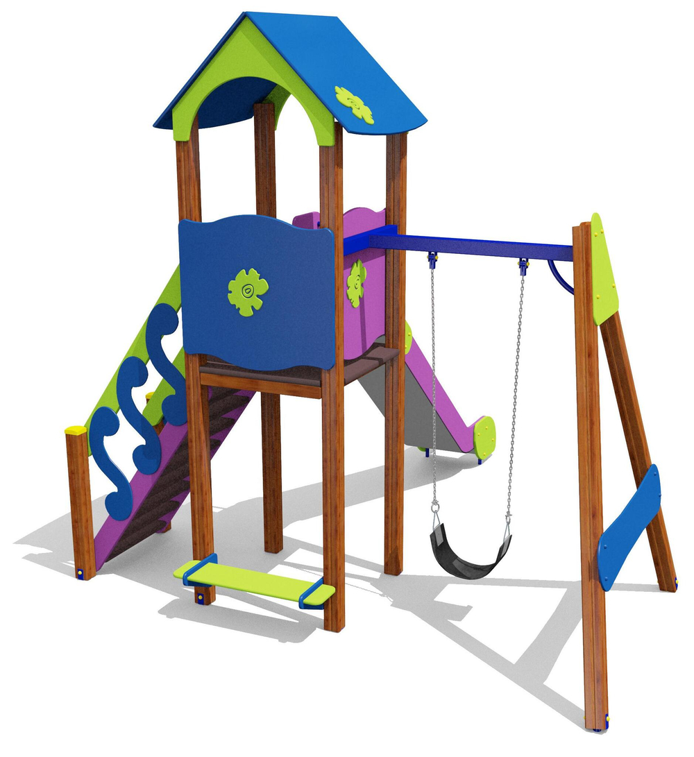 Игровой комплекс для детей 4-6 лет для уличной площадки