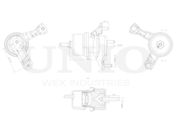 Опора двигателя левая UNIO RMP-15095