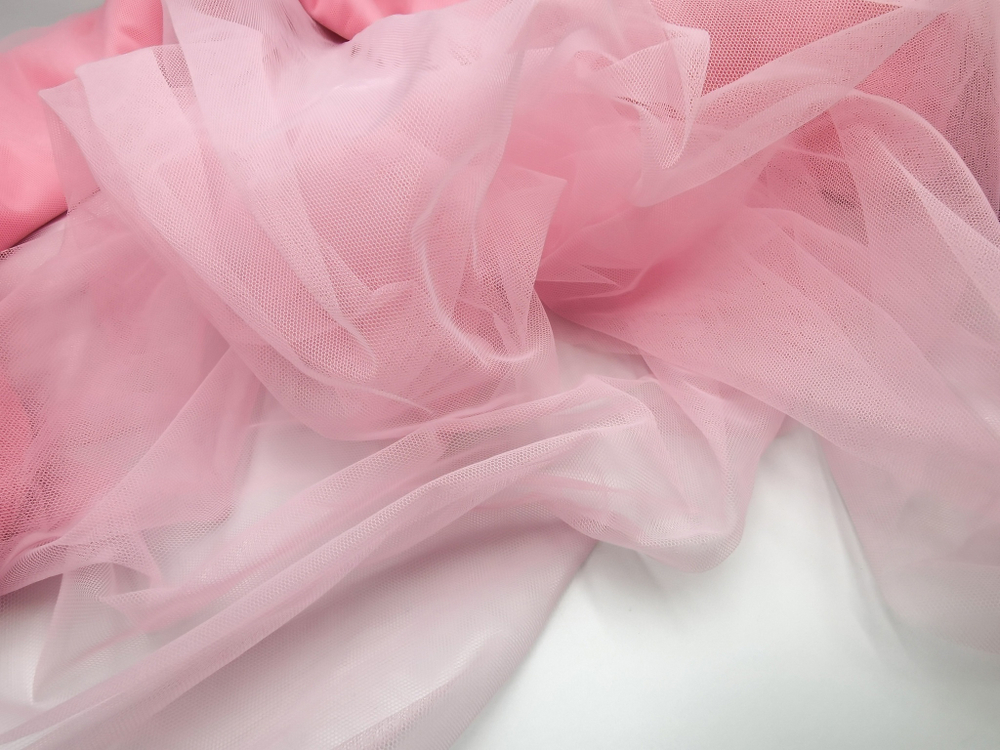 Бюстовая неэластичная сетка, Lauma, цветок миндаля (нежно-розовый), (BSM-189)