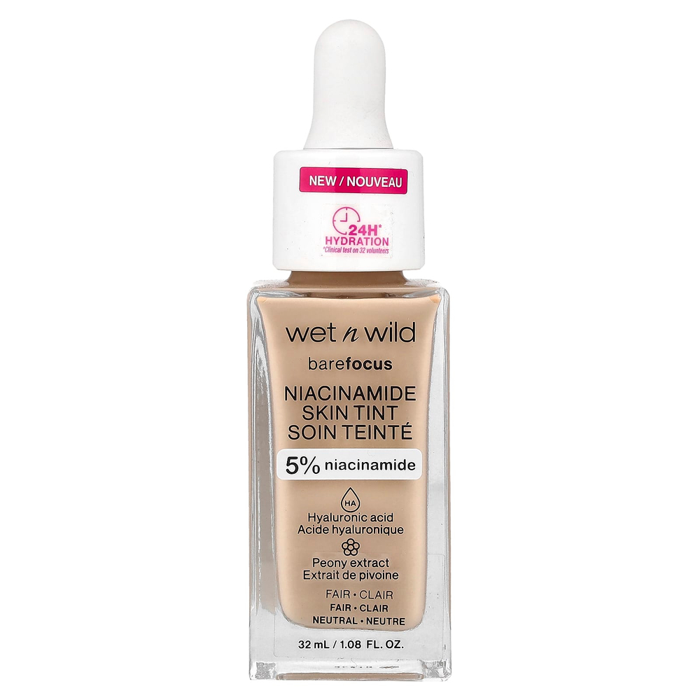 wet n wild, Barefocus, никотинамид, краситель для кожи, 1116087 Fair, 32 мл (1,08 жидк. унции)