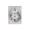 Розетка 2-м СП Glossa 16А IP20 с заземл. в сборе бел. SE GSL000124