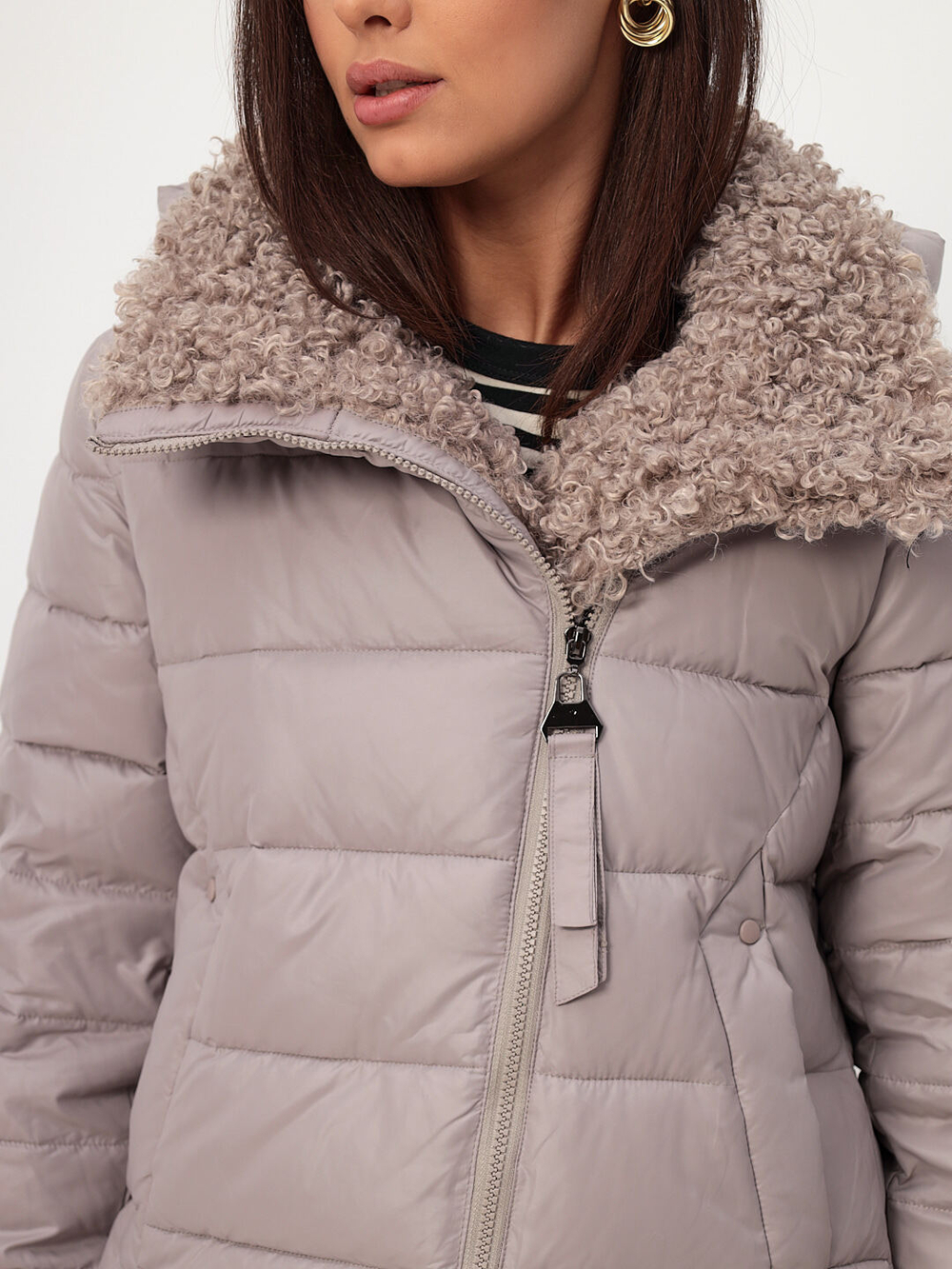 Куртка зимняя в цвете капучино