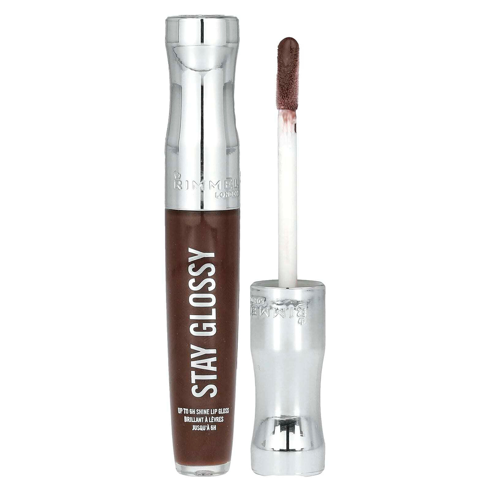 Rimmel London, Stay Glossy, блеск для губ, 435 Cocoa Kiss, 5,5 мл (0,18 жидк. унц.)