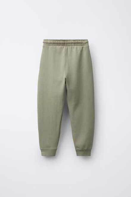 ZARA БРЮКИ-ДЖОГГЕРЫ SPORTY, ЗЕЛЕНЫЙ/СЕРЫЙ
