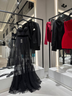 Платье макси вечернее кружевное