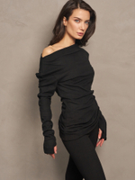 лонгслив утепленный со сборками